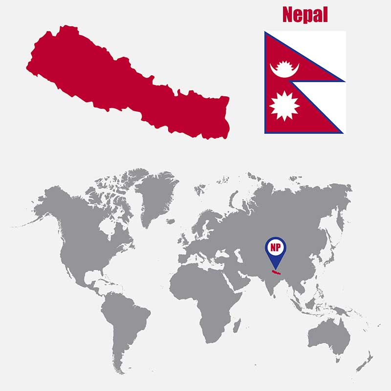 Nepal-Karte